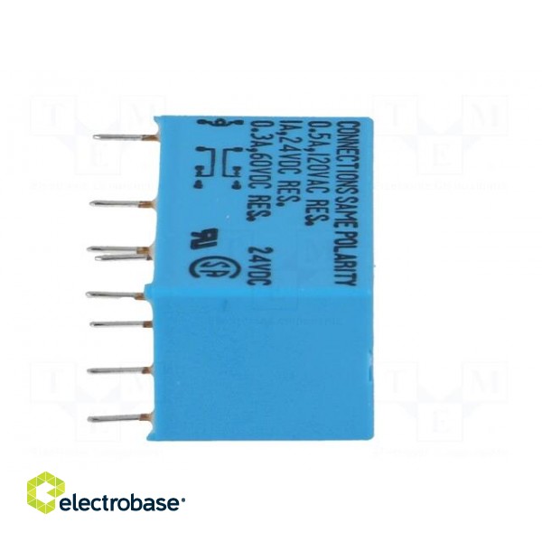 Relay: electromagnetic | DPDT | Ucoil: 24VDC | 0.5A/120VAC | 1A/24VDC фото 7