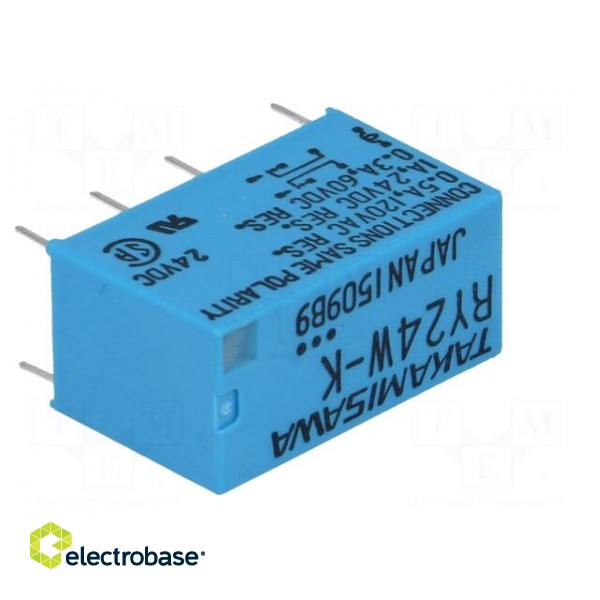 Relay: electromagnetic | DPDT | Ucoil: 24VDC | 0.5A/120VAC | 1A/24VDC фото 8