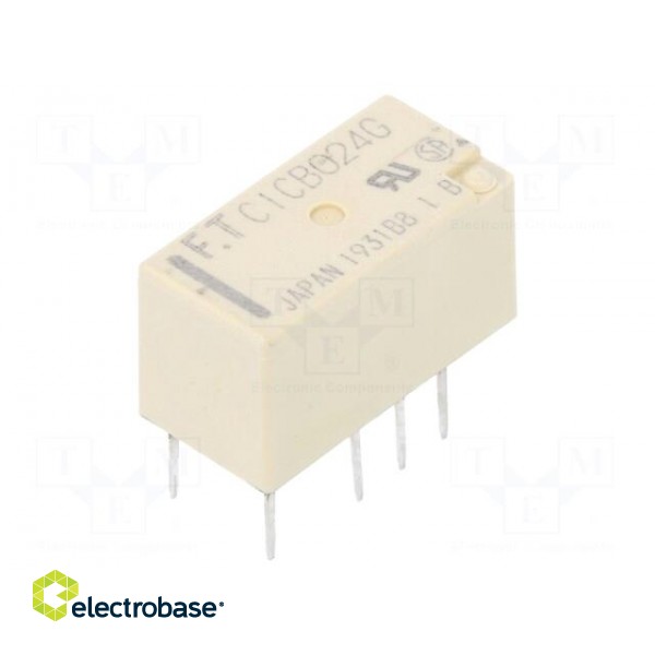 Relay: electromagnetic | DPDT | Ucoil: 24VDC | 0.3A/125VAC | 1A/30VDC фото 1