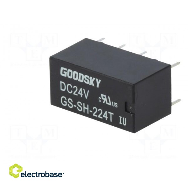 Relay: electromagnetic | DPDT | Ucoil: 24VDC | 2A | 1A/120VAC | 2A/24VDC image 2