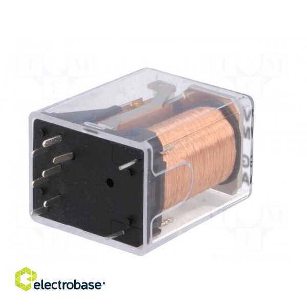 Relay: electromagnetic | DPDT | Ucoil: 24VDC | 2A | miniature | socket фото 6