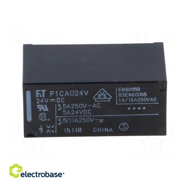 Relay: electromagnetic | DPDT | Ucoil: 24VDC | 5A/250VAC | 5A/24VDC | 5A фото 9
