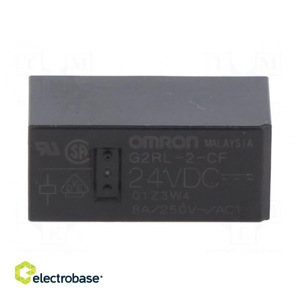 Relay: electromagnetic | DPDT | Ucoil: 24VDC | Icontacts max: 8A | PCB image 9