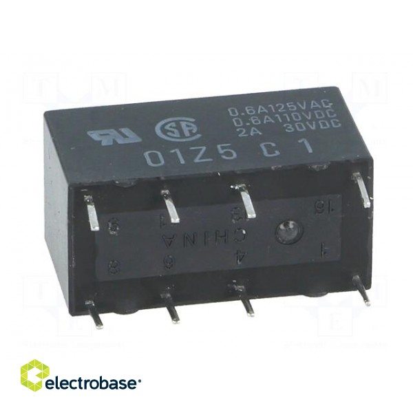 Relay: electromagnetic | DPDT | Ucoil: 4.5VDC | 0.5A/125VAC | 2A/30VDC image 5