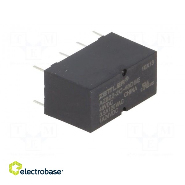 Relay: electromagnetic | DPDT | Ucoil: 48VDC | 0.5A/120VAC | 1A/24VDC фото 8