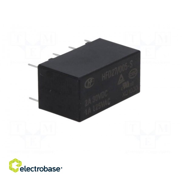 Relay: electromagnetic | DPDT | Ucoil: 5VDC | 2A | 1A/125VAC | 2A/30VDC image 8
