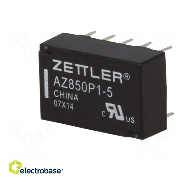 Relay: electromagnetic | DPDT | Ucoil: 5VDC | 0.5A/125VAC | 1A/30VDC image 2