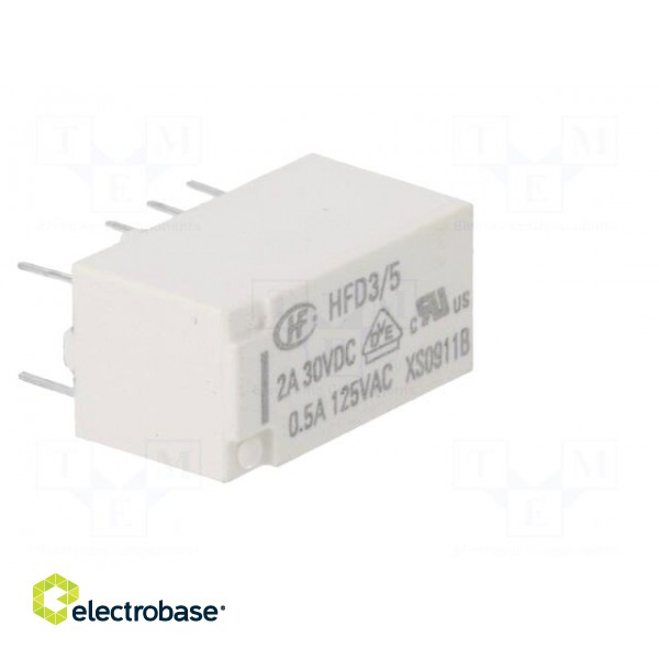 Relay: electromagnetic | DPDT | Ucoil: 5VDC | 0.5A/125VAC | 2A/30VDC фото 8