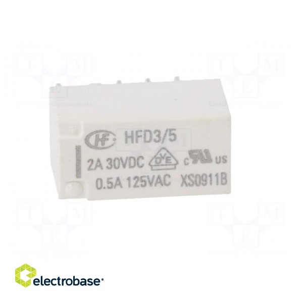 Relay: electromagnetic | DPDT | Ucoil: 5VDC | 0.5A/125VAC | 2A/30VDC фото 9