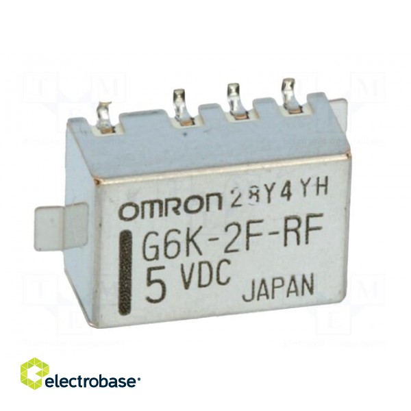 Relay: electromagnetic | DPDT | Ucoil: 5VDC | 0.3A/125VAC | 1A/30VDC image 9