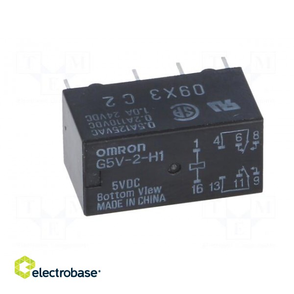 Relay: electromagnetic | DPDT | Ucoil: 5VDC | Icontacts max: 2A | PCB image 9