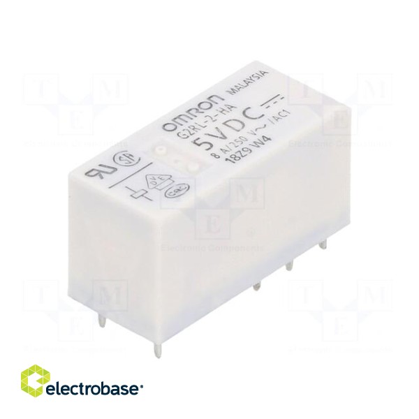 Relay: electromagnetic | DPDT | Ucoil: 5VDC | Icontacts max: 8A | PCB image 1