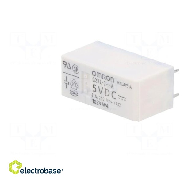 Relay: electromagnetic | DPDT | Ucoil: 5VDC | Icontacts max: 8A | PCB image 4