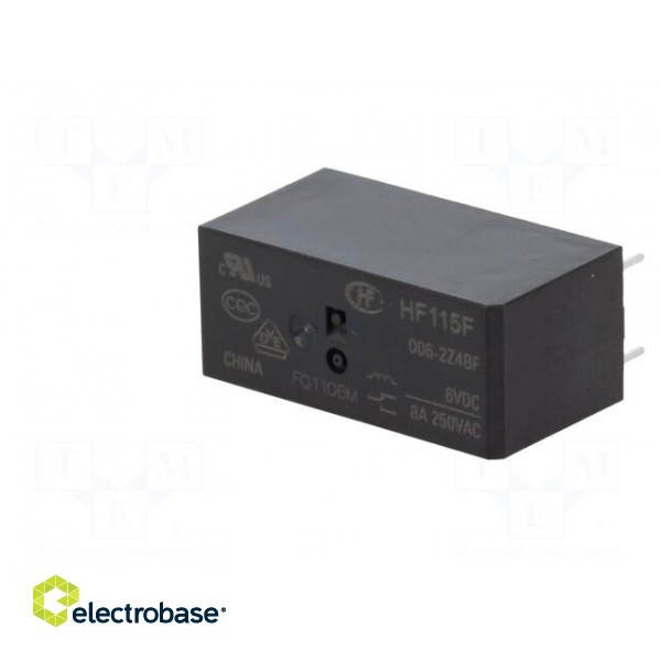 Relay: electromagnetic | DPDT | Ucoil: 6VDC | 8A | 8A/250VAC | 8A/24VDC image 2