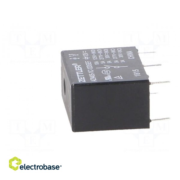 Relay: electromagnetic | SPDT | Ucoil: 12VDC | 10A | 5A/277VAC | PCB фото 3