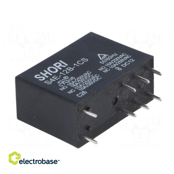 Relay: electromagnetic | SPDT | Ucoil: 12VDC | 16A/250VAC | 16A/30VDC фото 4