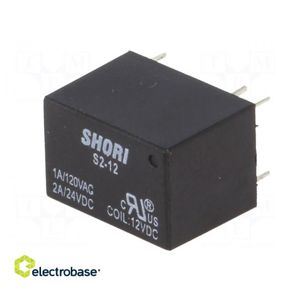 Relay: electromagnetic | SPDT | Ucoil: 12VDC | 1A/120VAC | 2A/24VDC фото 2