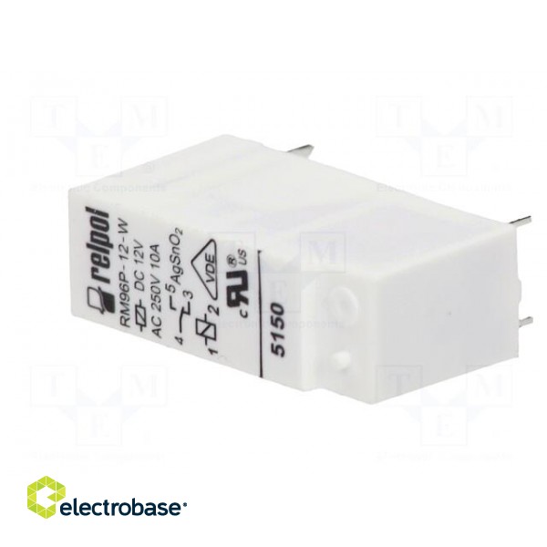 Relay: electromagnetic | SPDT | Ucoil: 12VDC | 8A | 8A/250VAC | 8A/24VDC фото 2