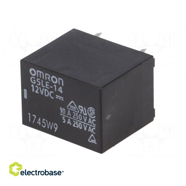 Relay: electromagnetic | SPDT | Ucoil: 12VDC | 10A/240VAC | 8A/30VDC фото 2