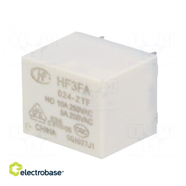 Relay: electromagnetic | SPDT | Ucoil: 24VDC | 10A | 10A/277VAC | PCB image 2