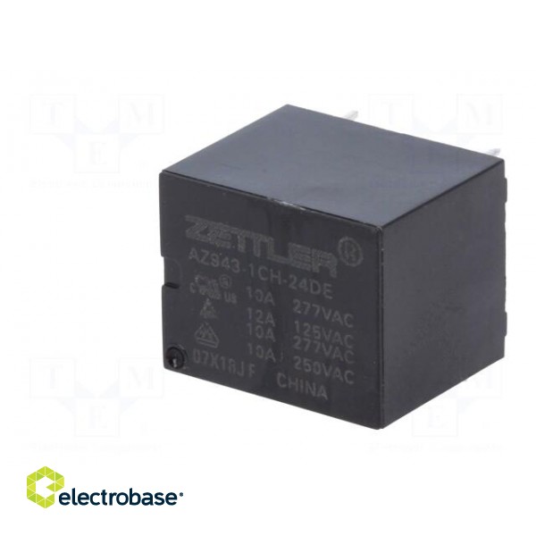 Relay: electromagnetic | SPDT | Ucoil: 24VDC | 15A | 10A/277VAC | PCB image 4