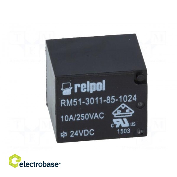 Relay: electromagnetic | SPDT | Ucoil: 24VDC | 10A/250VAC | 10A/30VDC image 9