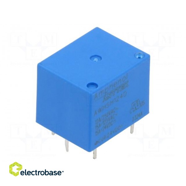 Relay: electromagnetic | SPDT | Ucoil: 24VDC | 15A | 12A/250VAC | PCB