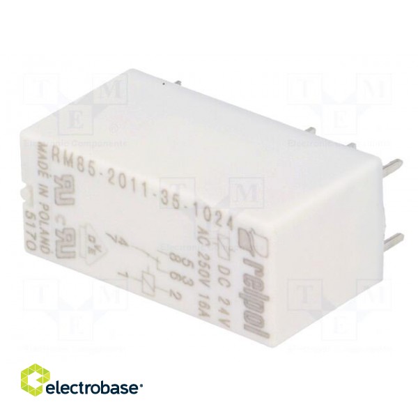 Relay: electromagnetic | SPDT | Ucoil: 24VDC | 16A/250VAC | 16A/24VDC фото 2