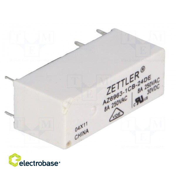 Relay: electromagnetic | SPDT | Ucoil: 24VDC | 8A/250VAC | 8A/30VDC | 8A image 8