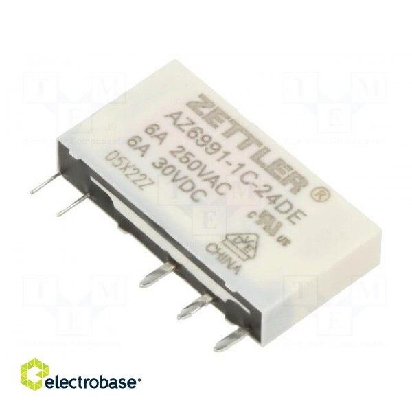 Relay: electromagnetic | SPDT | Ucoil: 24VDC | 8A | 8A/277VAC | 6A/30VDC