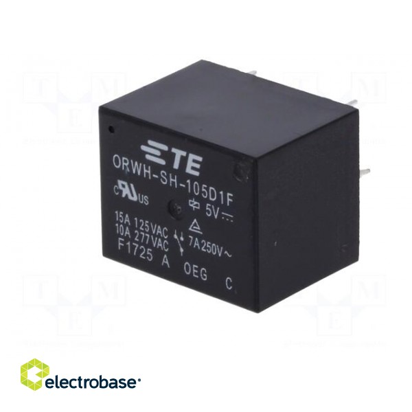 Relay: electromagnetic | SPDT | Ucoil: 5VDC | 10A/277VAC | 10A/28VDC фото 2