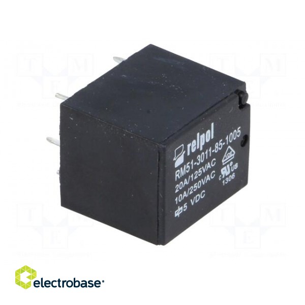 Relay: electromagnetic | SPDT | Ucoil: 5VDC | 10A | 10A/250VAC | PCB фото 8
