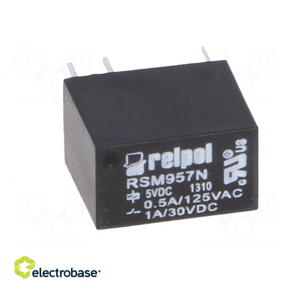 Relay: electromagnetic | SPDT | Ucoil: 5VDC | 0.5A/125VAC | 1A/30VDC image 9