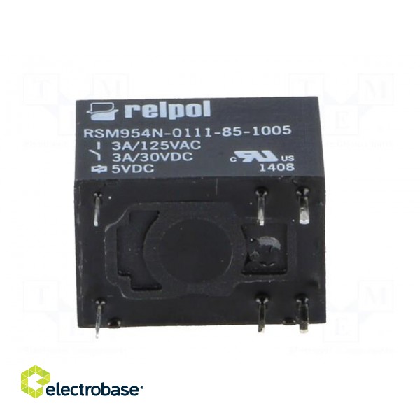 Relay: electromagnetic | SPDT | Ucoil: 5VDC | 3A/125VAC | 3A/30VDC | 3A фото 5