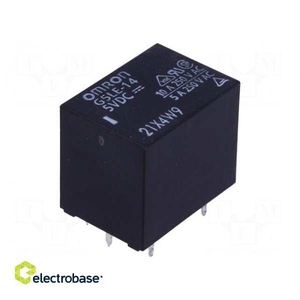 Relay: electromagnetic | SPDT | Ucoil: 5VDC | Icontacts max: 10A | PCB image 1