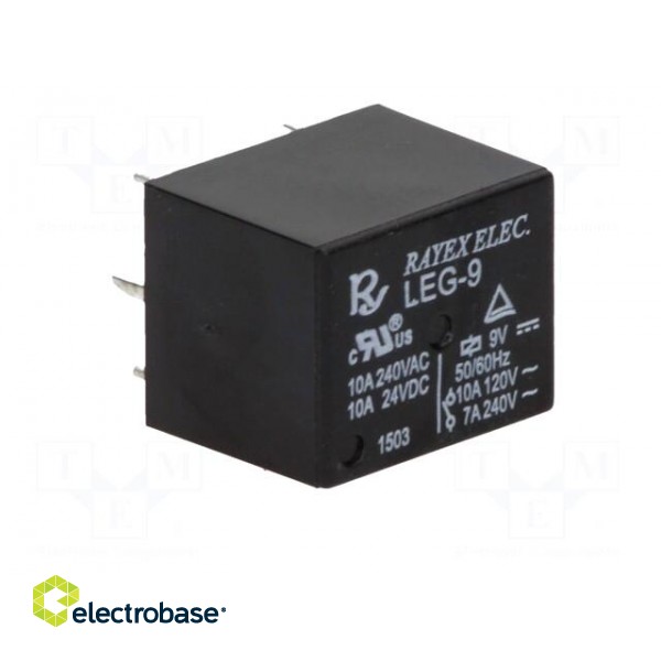 Relay: electromagnetic | SPDT | Ucoil: 9VDC | Icontacts max: 10A | PCB image 8