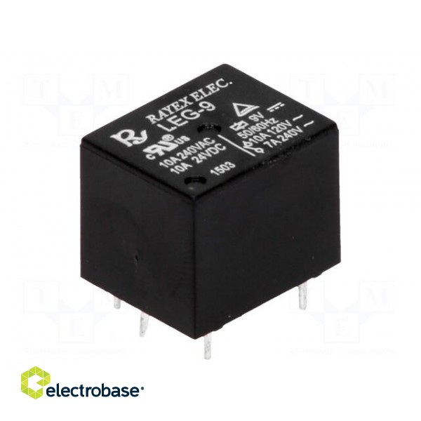 Relay: electromagnetic | SPDT | Ucoil: 9VDC | Icontacts max: 10A | PCB image 1