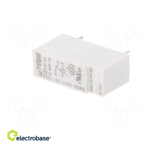 Relay: electromagnetic | SPST-NC | Ucoil: 6VDC | 8A | 8A/250VAC | PCB image 2