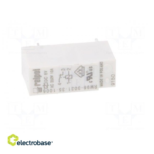 Relay: electromagnetic | SPST-NC | Ucoil: 6VDC | 8A | 8A/250VAC | PCB image 9