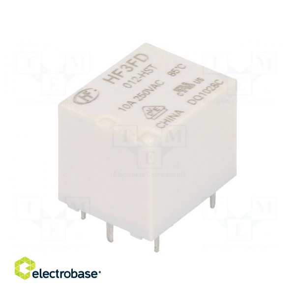 Relay: electromagnetic | SPST-NO | Ucoil: 12VDC | 10A/250VAC | 15A image 1