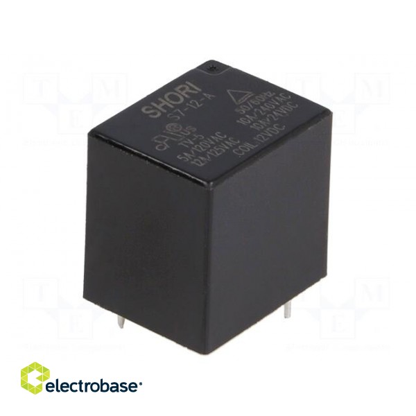 Relay: electromagnetic | SPST-NO | Ucoil: 12VDC | 15A/125VAC | 360mW image 1