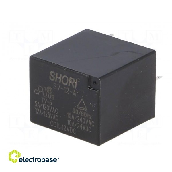 Relay: electromagnetic | SPST-NO | Ucoil: 12VDC | 15A/125VAC | 360mW image 2