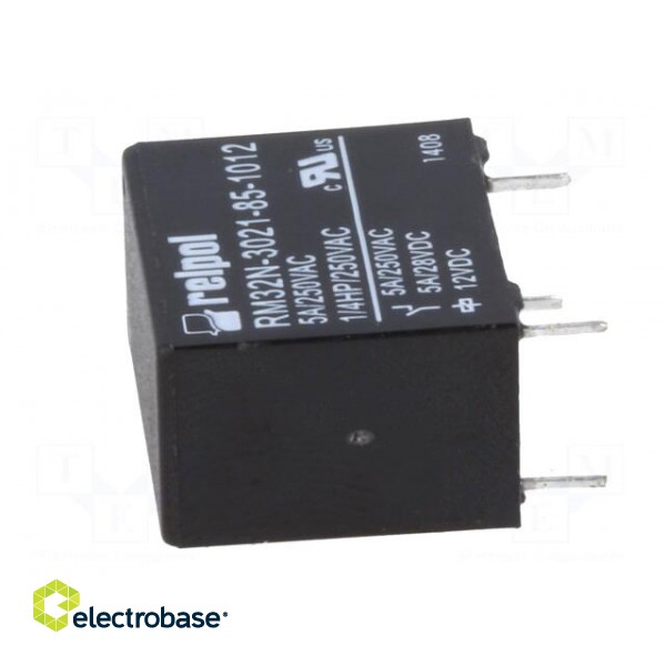 Relay: electromagnetic | SPST-NO | Ucoil: 12VDC | 5A/250VAC | 5A/28VDC image 3