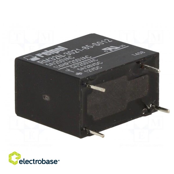 Relay: electromagnetic | SPST-NO | Ucoil: 12VDC | 5A/250VAC | 5A/28VDC image 4