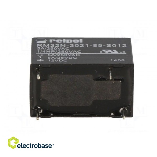 Relay: electromagnetic | SPST-NO | Ucoil: 12VDC | 5A | 5A/250VAC | PCB image 5