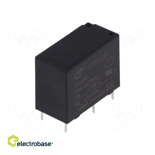 Relay: electromagnetic | SPST-NO | Ucoil: 12VDC | 10A | 5A/250VAC | PCB image 1