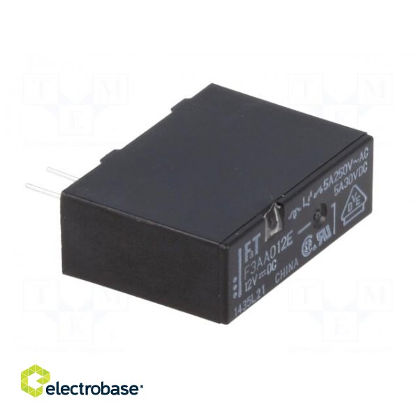 Relay: electromagnetic | SPST-NO | Ucoil: 12VDC | 5A | 5A/250VAC | PCB фото 8