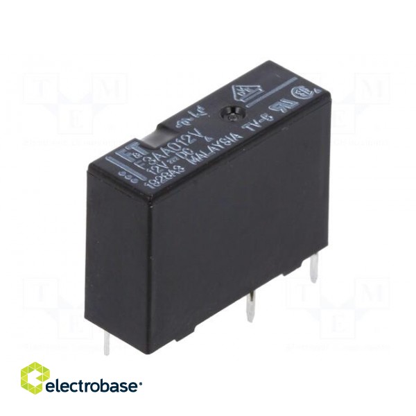 Relay: electromagnetic | SPST-NO | Ucoil: 12VDC | 5A | 5A/250VAC | PCB