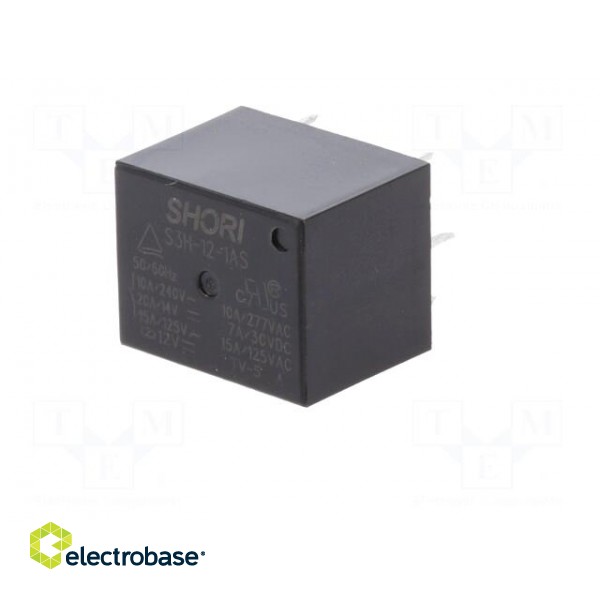Relay: electromagnetic | SPST-NO | Ucoil: 12VDC | 10A/240VAC | 360mW image 2