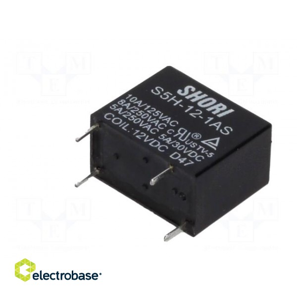 Relay: electromagnetic | SPST-NO | Ucoil: 12VDC | 5A/250VAC | 5A/30VDC image 6